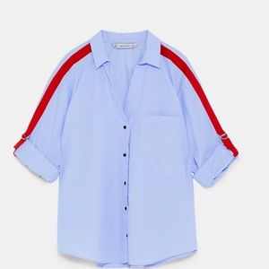 ZARA Side stripe shirt